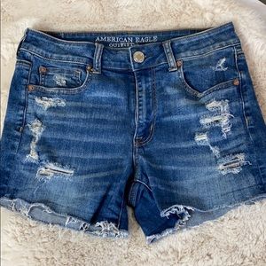 American Eagle High Rise Super Stretch Jean Shorts